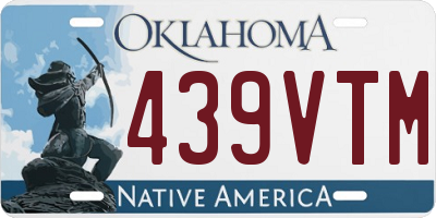 OK license plate 439VTM