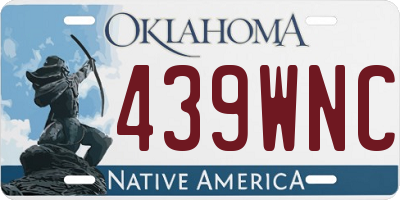 OK license plate 439WNC