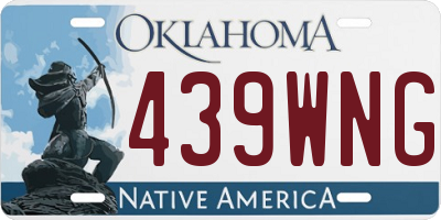 OK license plate 439WNG
