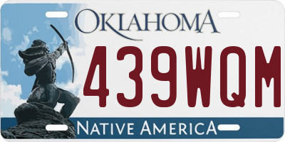 OK license plate 439WQM