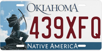 OK license plate 439XFQ