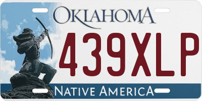 OK license plate 439XLP