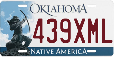 OK license plate 439XML