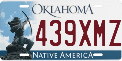 OK license plate 439XMZ