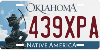 OK license plate 439XPA
