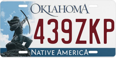 OK license plate 439ZKP