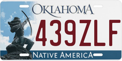 OK license plate 439ZLF