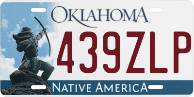 OK license plate 439ZLP
