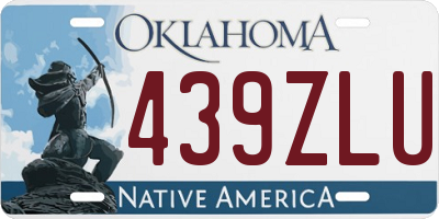 OK license plate 439ZLU