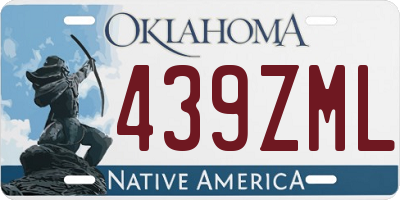 OK license plate 439ZML