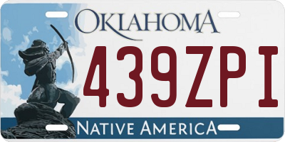OK license plate 439ZPI