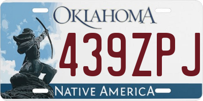OK license plate 439ZPJ