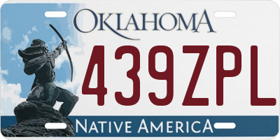 OK license plate 439ZPL