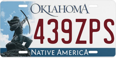 OK license plate 439ZPS