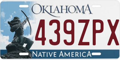 OK license plate 439ZPX