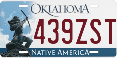 OK license plate 439ZST