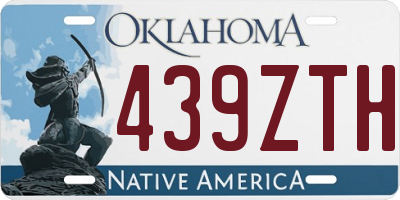 OK license plate 439ZTH