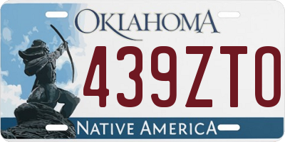 OK license plate 439ZTO