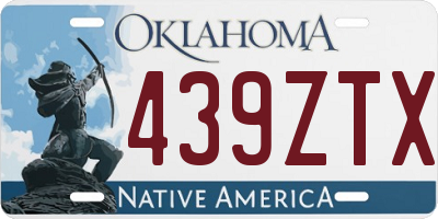 OK license plate 439ZTX