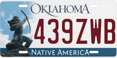 OK license plate 439ZWB