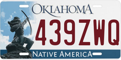 OK license plate 439ZWQ