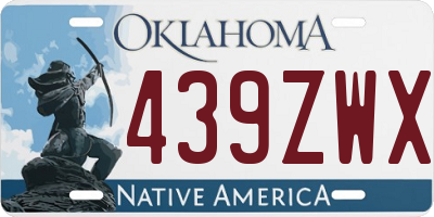 OK license plate 439ZWX