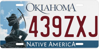 OK license plate 439ZXJ