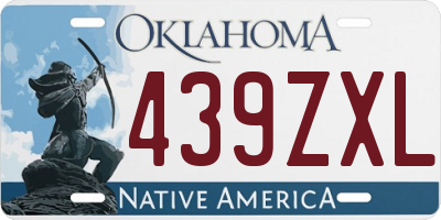 OK license plate 439ZXL