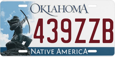 OK license plate 439ZZB