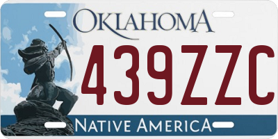 OK license plate 439ZZC