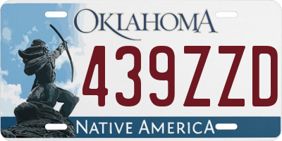 OK license plate 439ZZD