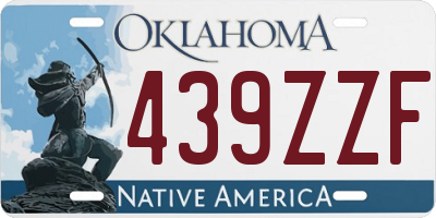 OK license plate 439ZZF