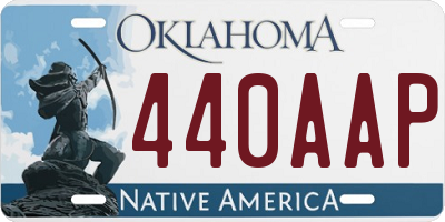 OK license plate 440AAP