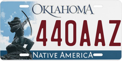 OK license plate 440AAZ