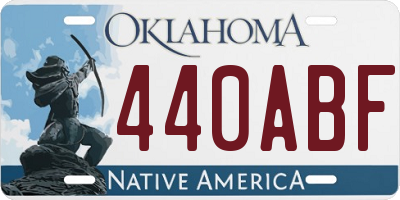 OK license plate 440ABF