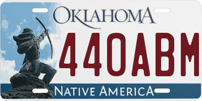 OK license plate 440ABM