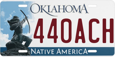 OK license plate 440ACH
