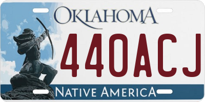 OK license plate 440ACJ