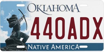 OK license plate 440ADX