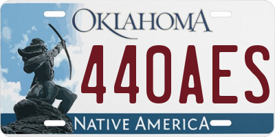 OK license plate 440AES
