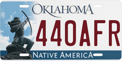 OK license plate 440AFR