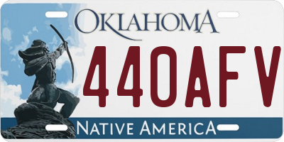 OK license plate 440AFV