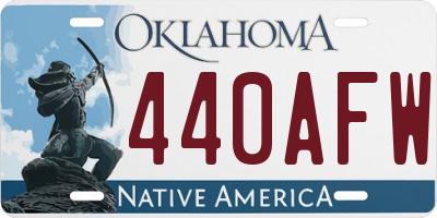 OK license plate 440AFW