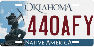 OK license plate 440AFY