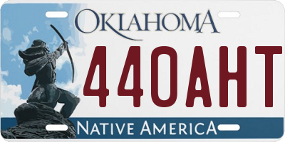OK license plate 440AHT