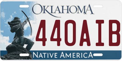 OK license plate 440AIB