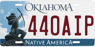 OK license plate 440AIP