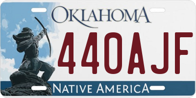 OK license plate 440AJF