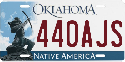OK license plate 440AJS