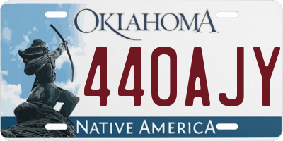 OK license plate 440AJY